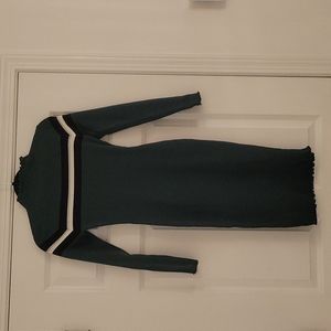 Forest green fitted dress